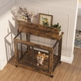 thumbnail image 1 of Furniture Dog Cage Crate with Double Doors on Casters, Rustic Brown, 31.50'' W x 22.05'' D x 24.8'' H, 1 of 10