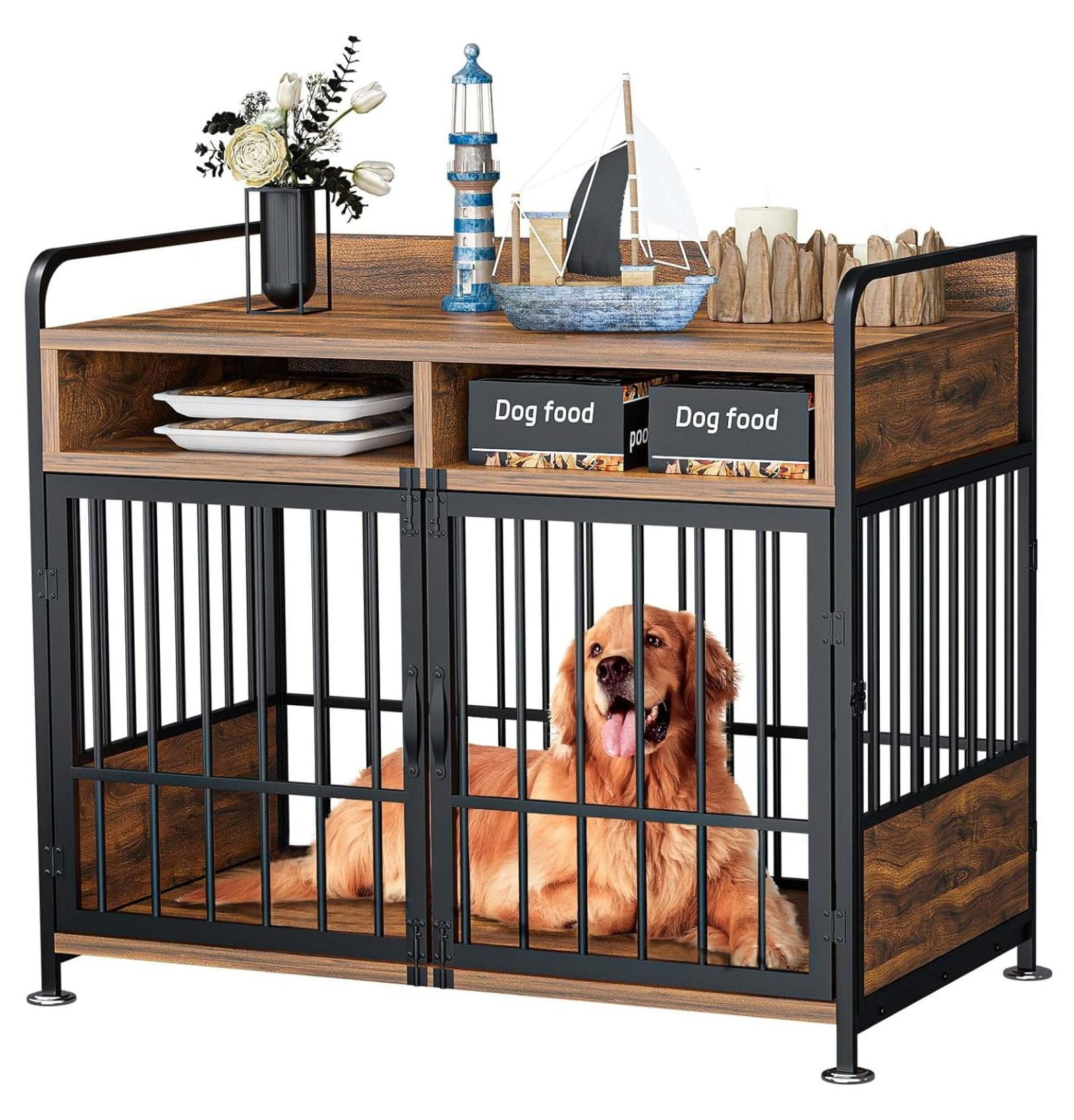 Furniture Dog Crate Large Dogs,42 Inch Dog Crates for Large Dogs,Wood