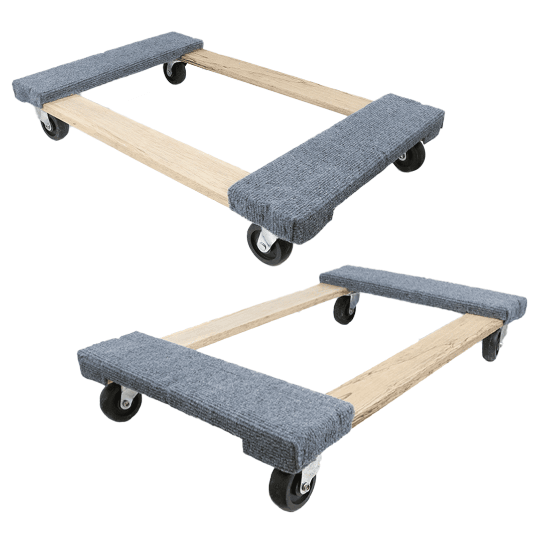 Furniture Dollies with Carpet Pad 18" x 30" - 2 Pack - 1,000lbs Each Dolly