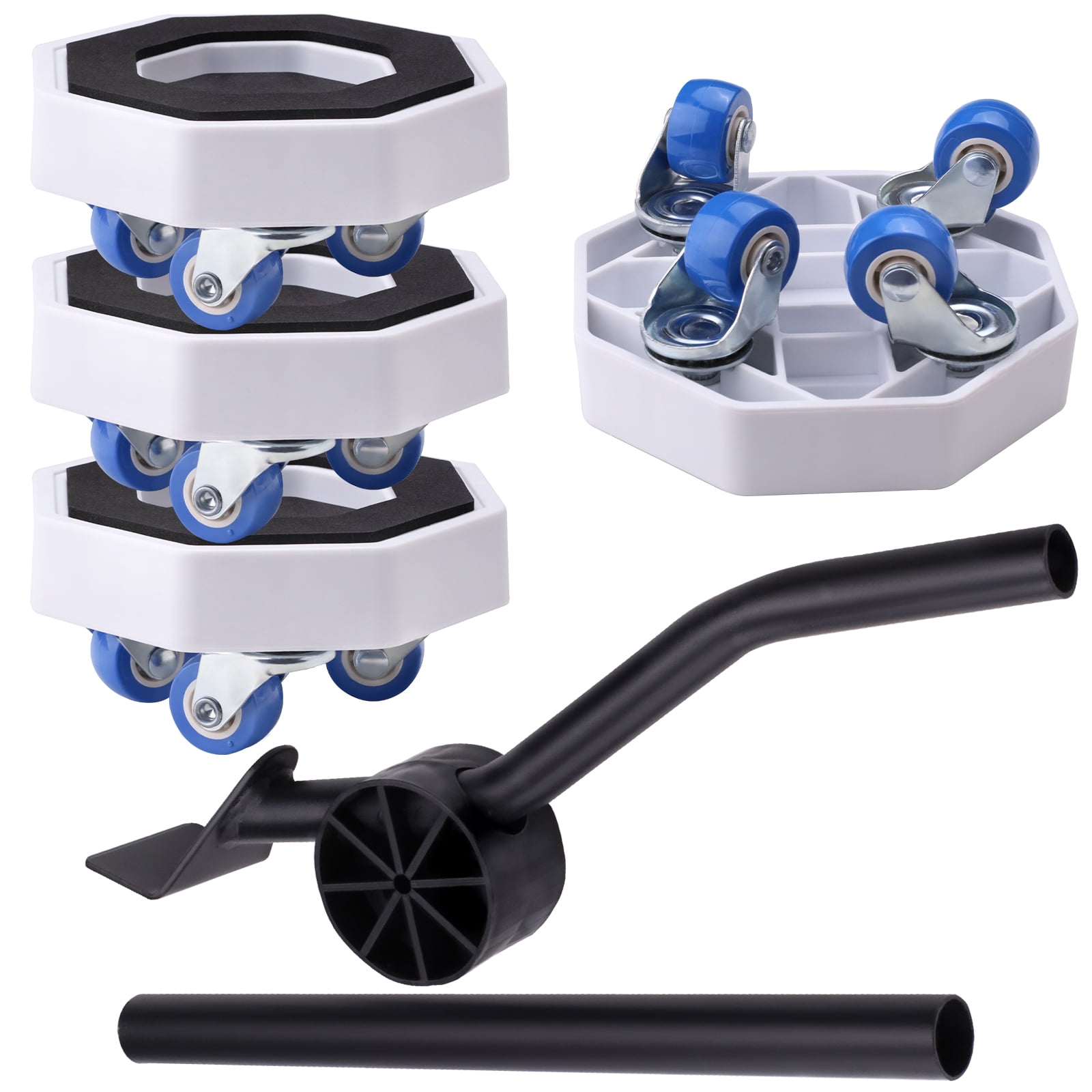 Furniture Dolly with 4 Wheels & Lifter Tool Heavy Duty, Appliance Slider Set, Furniture Movers Gliders for Hardwood Floors Rollers Bed Fridge Sofa Capacity Up to 881 LB