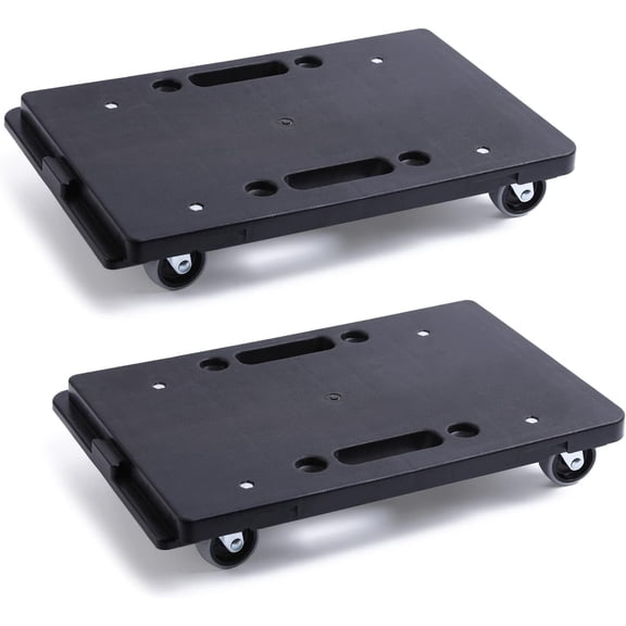 Furniture Dolly,Furniture Movers Dollys with Wheels,16in-11in 500lbs Capacity,Moving Dolly 4 Wheels Heavy Duty,4 Wheels Small Flat Dolly, 2 Pack, Black