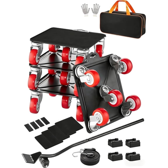 Furniture Dolly, Heavy Duty Furniture Movers with 5 360 Rotation Wheels, Carbon Steel Panel, Furniture Lift Slider Tool Set for Appliances, Sofa, Fridge, Washing Machine