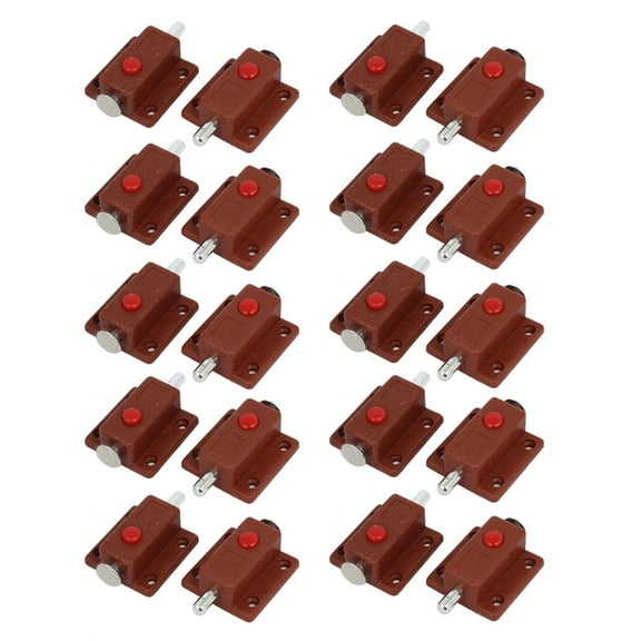 Furniture Door Spring Loaded Press Button Latches Bolt Lock 20pcs