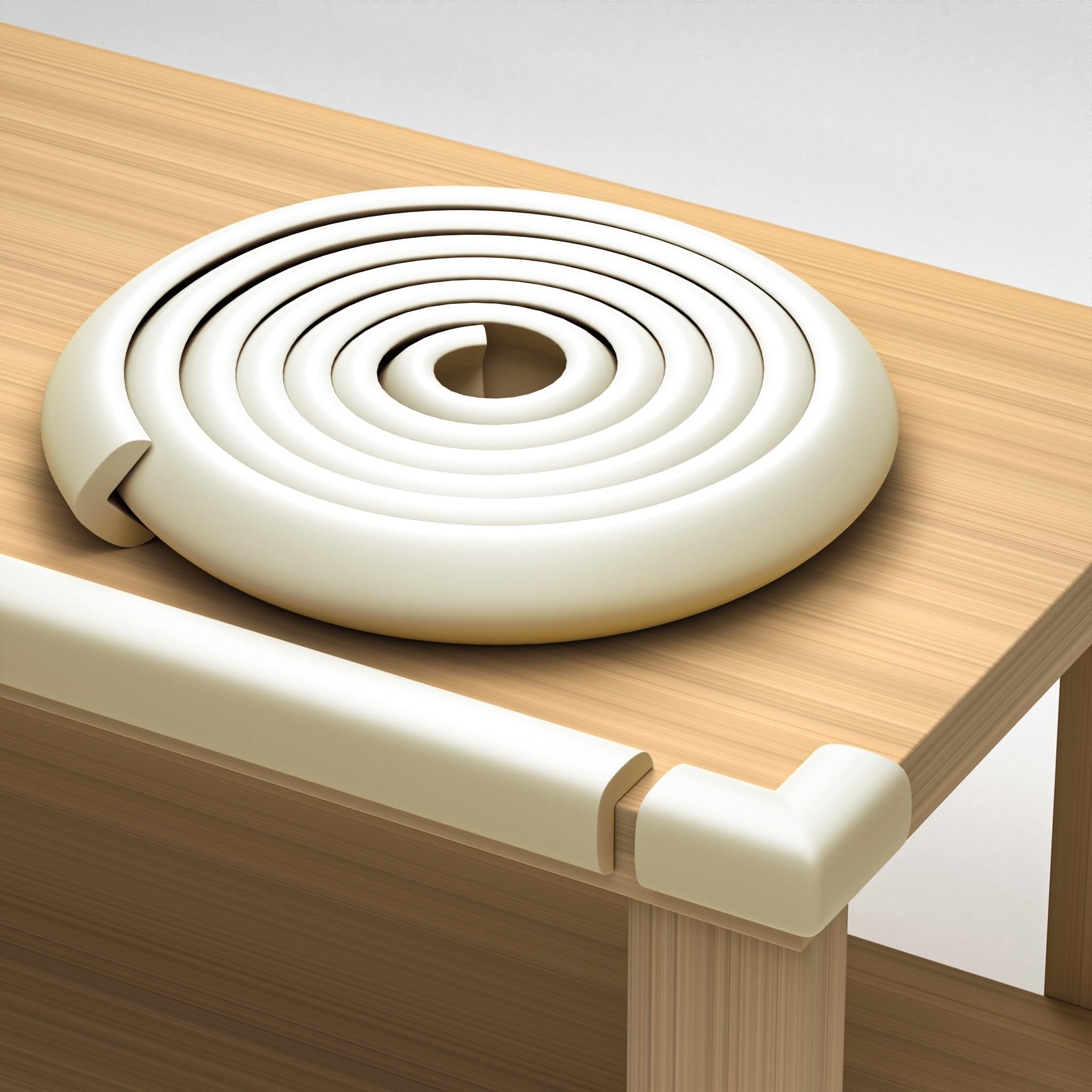 Furniture Edge and Corner Guards | 16.2ft Protective Foam Cushion | 15ft Bumper 4 Adhesive Childsafe Corners | Baby Child Proofing Foam Set and Safe for Table, Fireplace, Countertop | White - Furniture Edge and Corner Guards | 16.2ft Protective Foam Cushion | 15ft Bumper 4 Adhesive Childsafe Corners | Baby Child Proofing Foam Set and Safe for Table, Fireplace, Countertop | White -