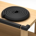 thumbnail image 1 of Black Foam Furniture Edge and Corner Guard Set, 15 ft with 4 Adhesive Corner Protectors, 1 of 10
