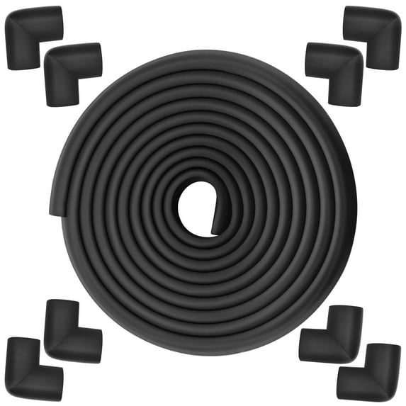 Furniture Edge and Corner Guards, Baby Proofing Edge Safety Gurards with 3M Tape, 16.4ft Table Corner Protector for Chair Desk Coffee, Black