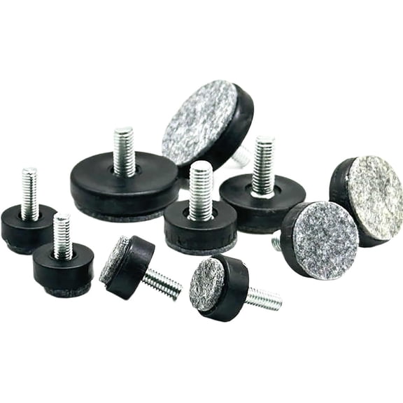 Furniture Feet 200Pcs Felt Nylon Adjustable Foot Pads Screws M6 M8 Table Chair Foot Pads Furniture Leg Anti Slip Protection(M8x25x20mm)