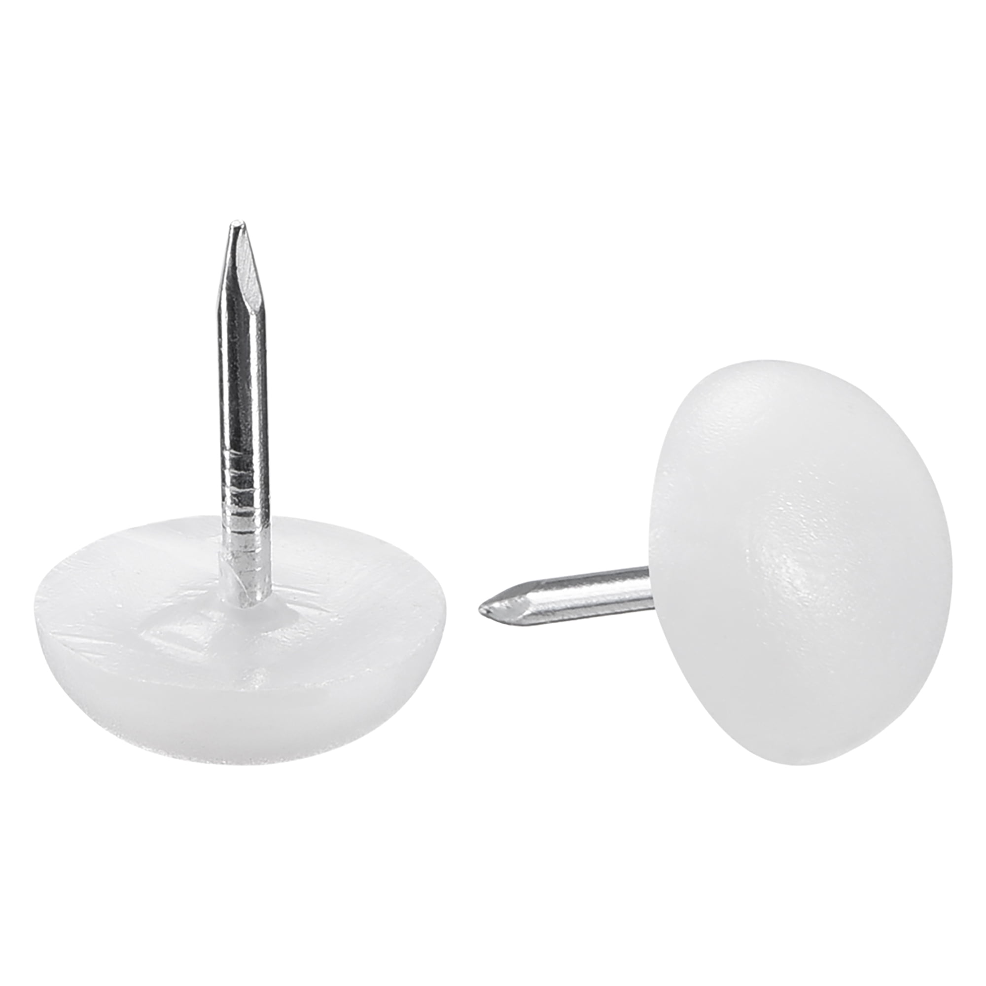 Furniture Feet Nail Chair Table Leg Protector Pad 14mm White Plastic