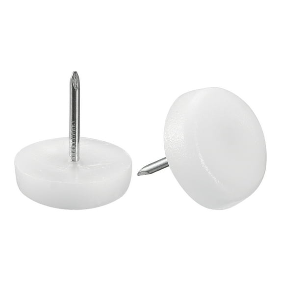 Furniture Feet Nail, Chair Table Leg Protector Pad 22mm White 60pcs