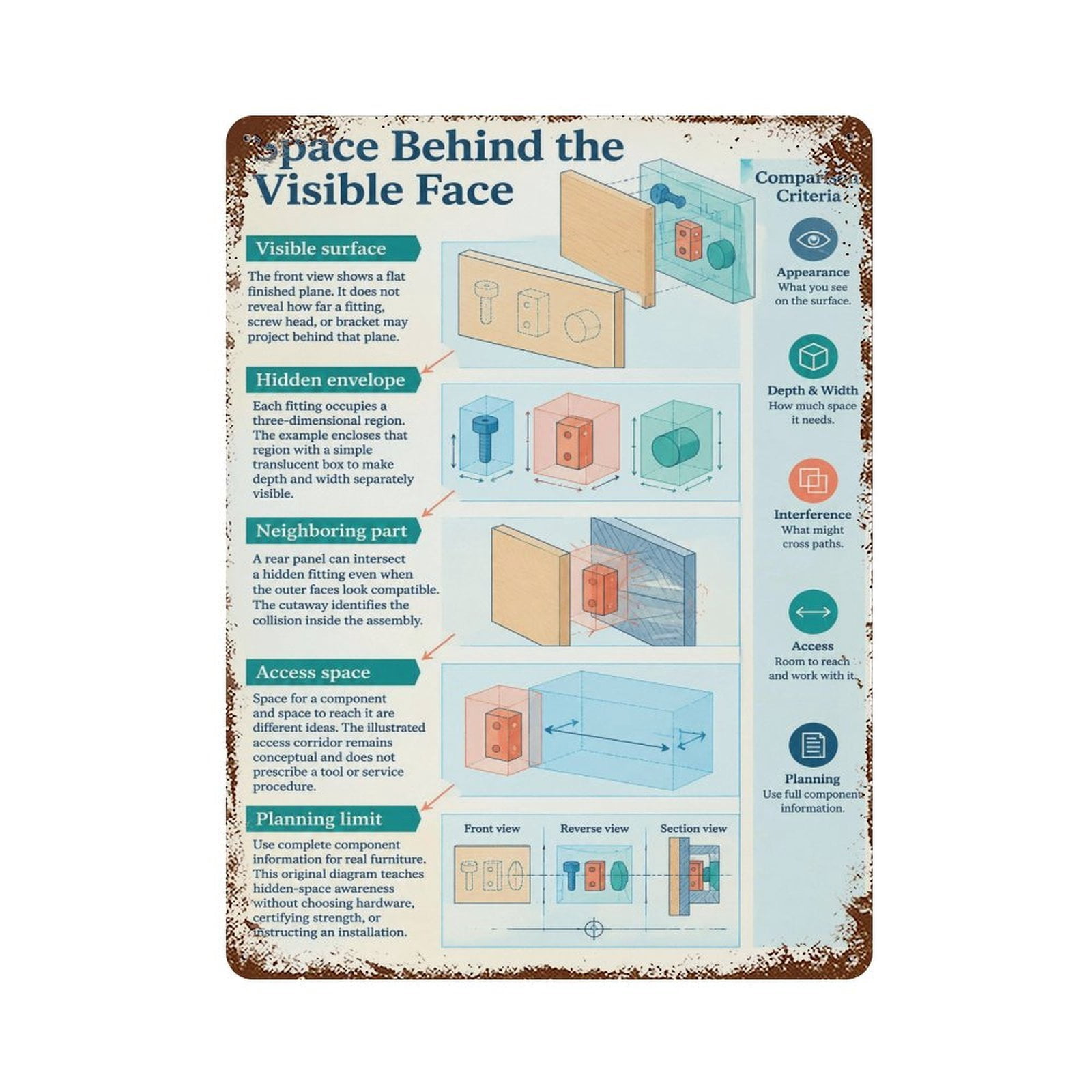 Sign Geraph Furniture Hardware Concealed Clearance Chart Poster Home Wall Art_001 ...