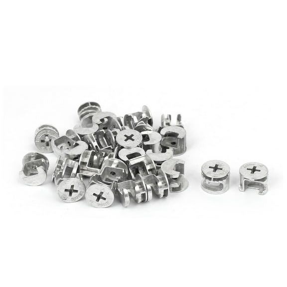 Furniture Hardware Connecting Fitting Eccentric Cam Wheel 15mm Diameter 30Pcs