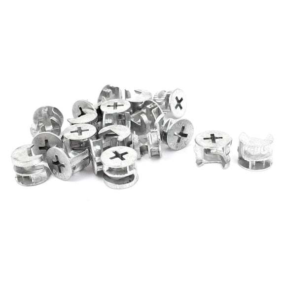 Furniture Hardware Connecting Fittings Eccentric Cam Wheel 15mm Dia 20 Pcs