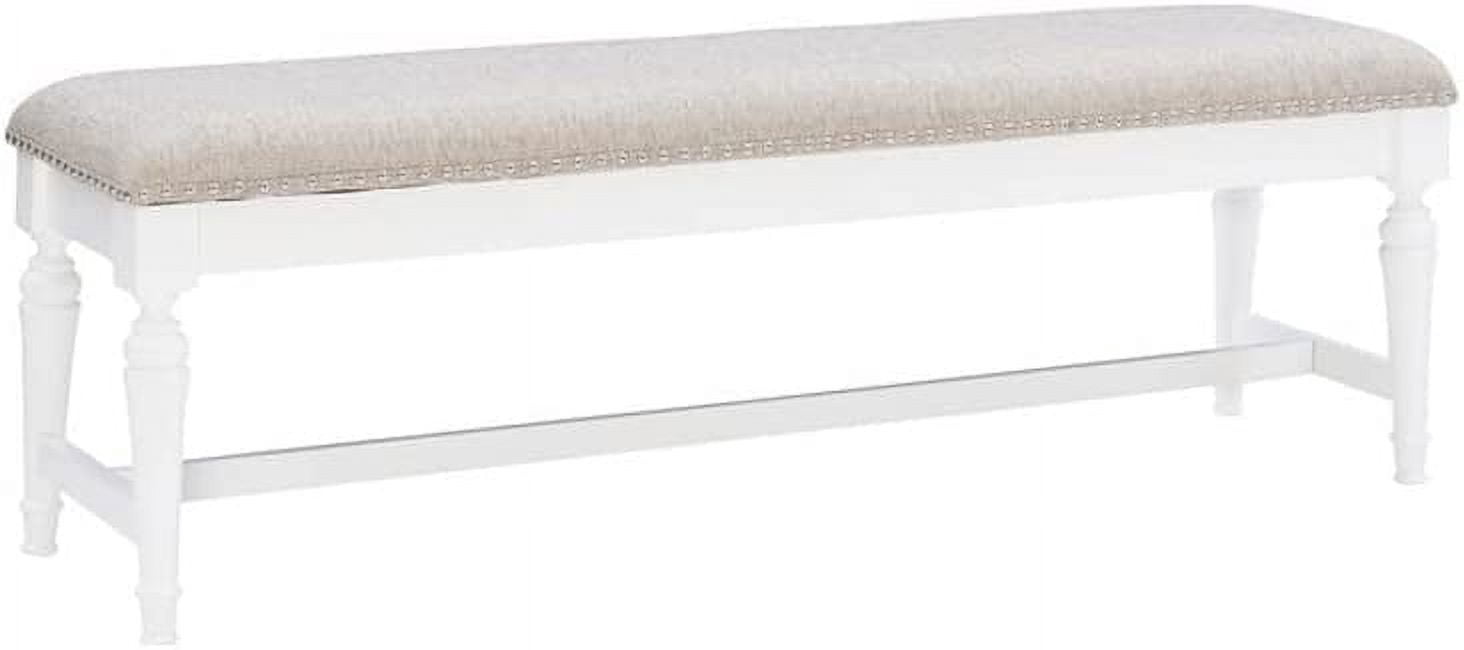 Furniture Hayes Wood Bench in White