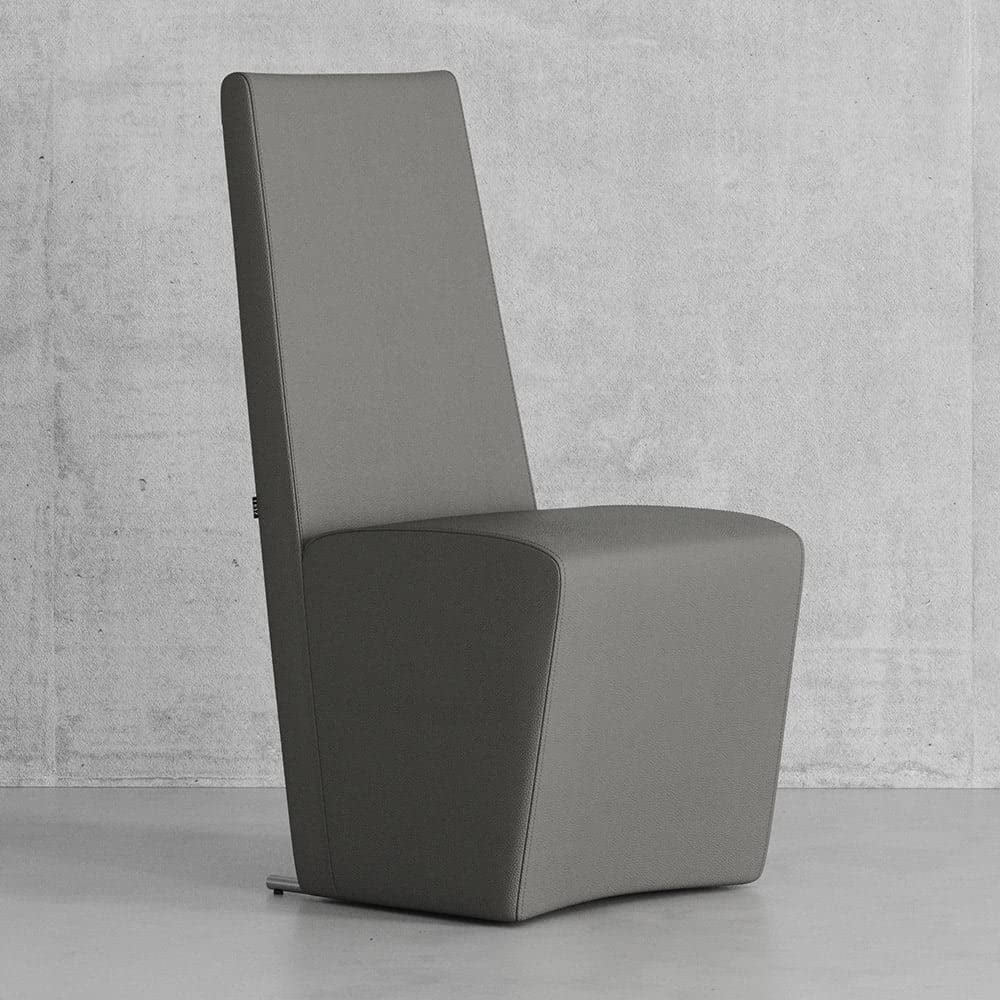 Furniture High Back Modern Dining Chair Dark Grey