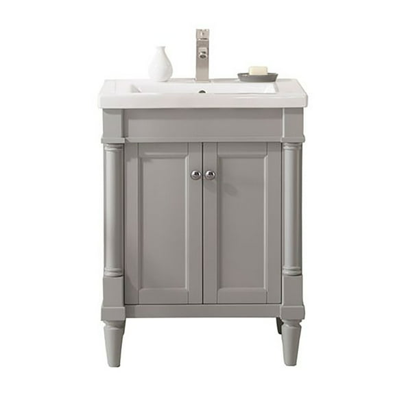 Furniture Home Decorative Bathroom, Washroom, Kitchen 24" Gray Sink Vanity