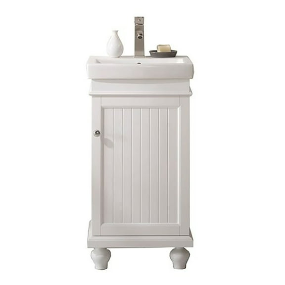 Furniture Indoor Home Decorative Bathroom, Washroom, Kitchen 18" White Sink Vanity