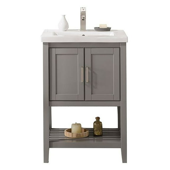 Furniture Indoor Home Decorative Bathroom, Washroom, Kitchen 24" Kd Gray Sink Vanity