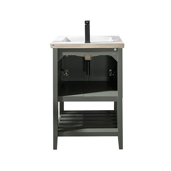 Furniture Indoor Home Decorative Bathroom, Washroom, Kitchen 24" Kd Pewter Green Sink Vanity