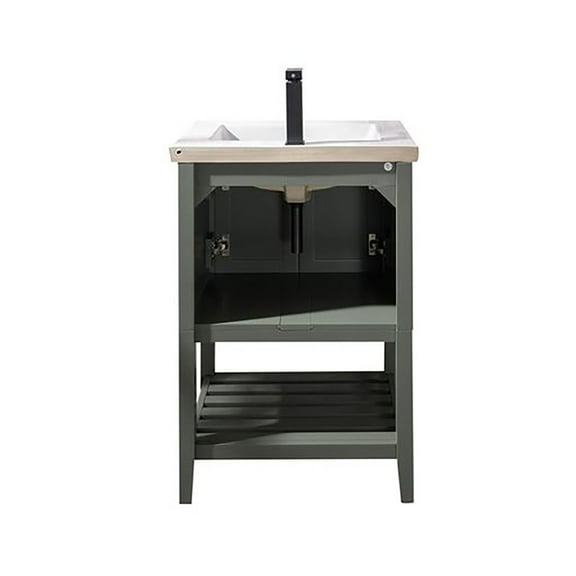 Furniture Indoor Home Decorative Bathroom, Washroom, Kitchen 24" Kd Pewter Green Sink Vanity