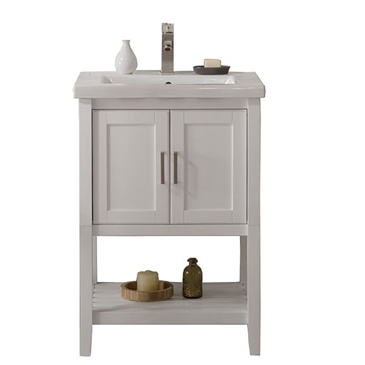 Furniture Indoor Home Decorative Bathroom, Washroom, Kitchen 24" Kd White Sink Vanity