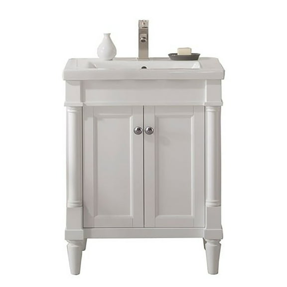 Furniture Indoor Home Decorative Bathroom, Washroom, Kitchen 24" White Sink Vanity