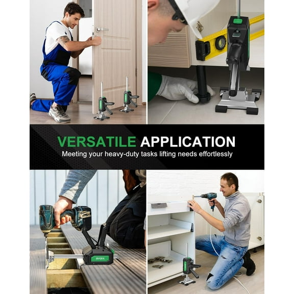 Furniture Jack 2 Pack, Dual- Lifting Device with Multi-Function Height Adjustment