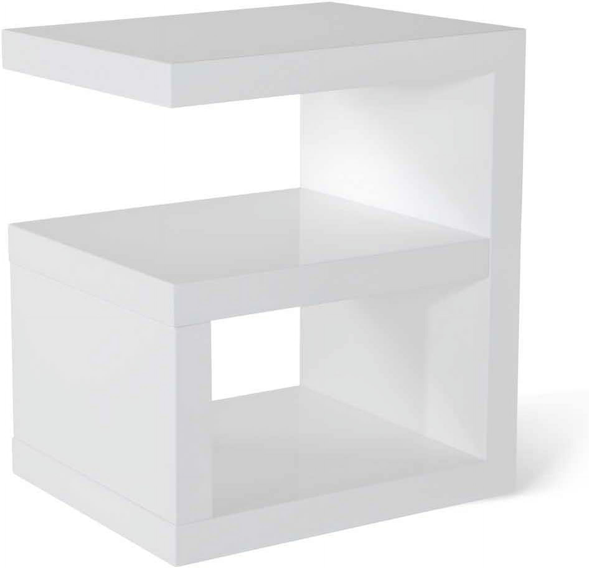 Furniture Jayden High Gloss Modern Side Table White