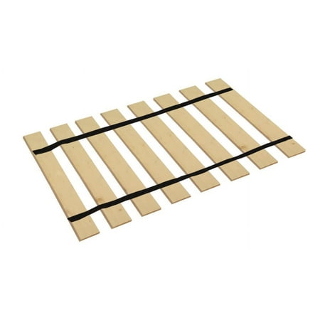 The Furniture King Antique Bed Slats Full Size Wood Bed Slats Custom Platform Plank Bed Frame Support Boards Attached with Black Strapping 46.75" Wide