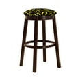 thumbnail image 1 of The Furniture King Bar Stool 29" Tall Wood Dark Brown Espresso Kitchen Game Room Swivel Seat Stool Featuring the Choice of Your Favorite Novelty Theme Fabric Covered Seat Cushion (Batman Logo), 1 of 1