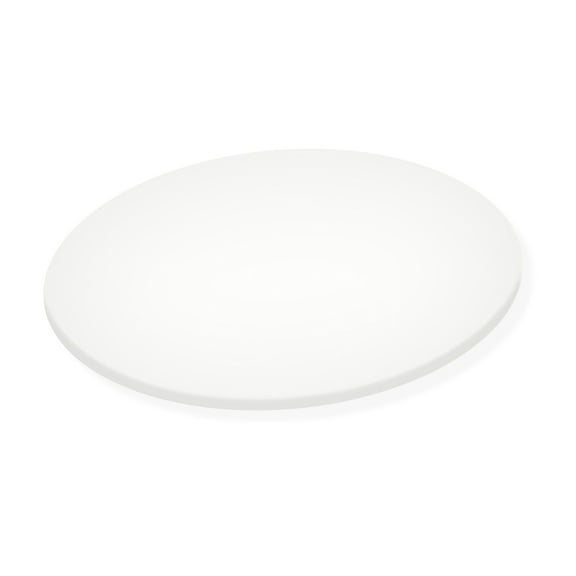 The Furniture King Lazy Susan 18" Round White Vinyl Covered Custom Turntable for Dining Room, Entertaining, RV, Patio, Kitchen, Picnic, BBQ or Food Service