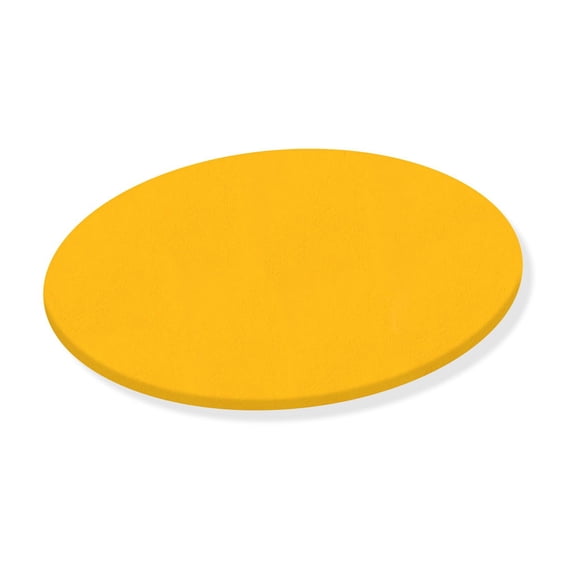 The Furniture King Lazy Susan 22" Round Yellow Vinyl Covered Custom Turntable for Dining Room, Entertaining, RV, Patio, Kitchen, Picnic, BBQ or Food Service