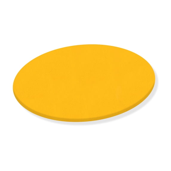 The Furniture King Lazy Susan 28" Round Yellow Vinyl Covered Custom Turntable for Dining Room, Entertaining, RV, Patio, Kitchen, Picnic, BBQ or Food Service