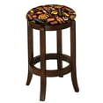 thumbnail image 1 of The Furniture King Wood Bar Stool Espresso Finish 29" Tall Kitchen Game Room Stool with Your Favorite Novelty Theme Fabric Covered Swivel Seat Cushion (Fireman), 1 of 1