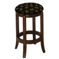 thumbnail image 1 of The Furniture King Wood Bar Stool Espresso Finish 29" Tall Kitchen Game Room Stool with Your Favorite Novelty Theme Fabric Covered Swivel Seat Cushion (Glow in the Dark Cats), 1 of 1