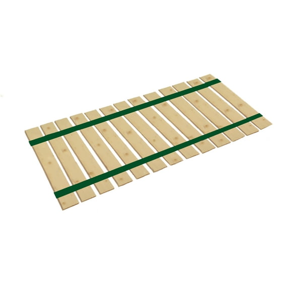 The Furniture King Wood Bed Slats King Size Closely Spaced For Specialty Bed Types Custom Width with Green Strapping Bed Frame Support Plank Boards 74" Wide