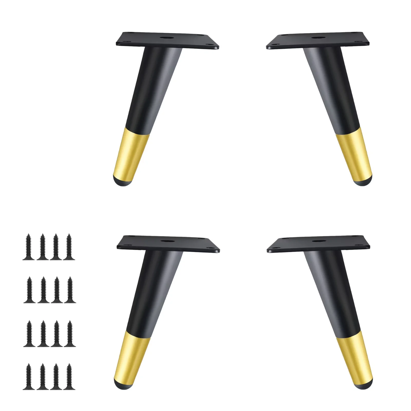 gold dresser legs Furniture 4 Inch, Set of 4, Metal Table Legs Replacement for Sofas, Dressers, TV Stands, Chairs, Nightstands and Furniture, Mid-Century Style, color_family:Blue