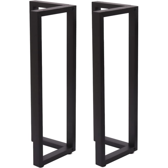 Furniture Legs,H35x W17.7Heavy Duty Metal Table Legs Industrial Style Rustic Decory V-Shape Dining Table Legs, Black,Set of 2