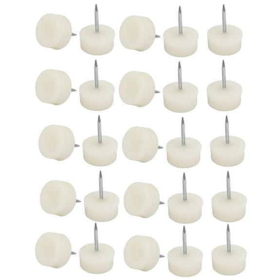 Furniture Legs feet Plastic Nail-on Slider Tack Glides Protector 20mm Dia 20Pcs