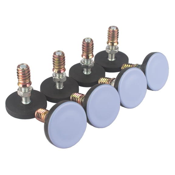 Furniture Leveler Ptfe(teflon) Bottom(50mm Large Base) Thread Shank(3/8-16) Adjust Pads Table/chair/cabinet/sofa Medium Adjustable Leveling Nutstallation And Floor Protection(8 Pack)