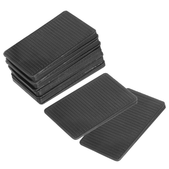 Furniture Levelers, 12 Pack Furniture Wedges, Black Plastic Wedges Shims for DIY Furniture (40 x 25 x 3mm)