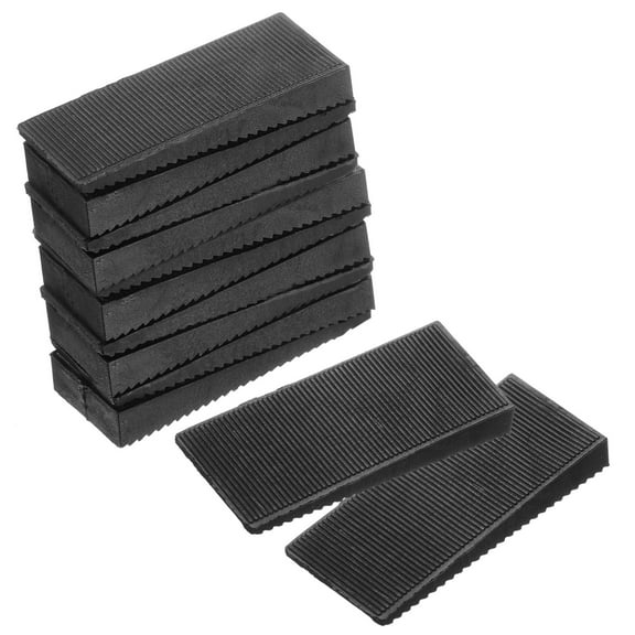 Uxcell Furniture Levelers, 12 pack Furniture Wedges, Black Plastic Wedges Shims for DIY Furniture 50 x 22 x 7mm