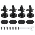 thumbnail image 1 of Furniture Levelers, 4 Pack 3/8''-16 - Adjustable Furniture Leveling Feet with T-Nut Kit for Chairs (Black), 1 of 6