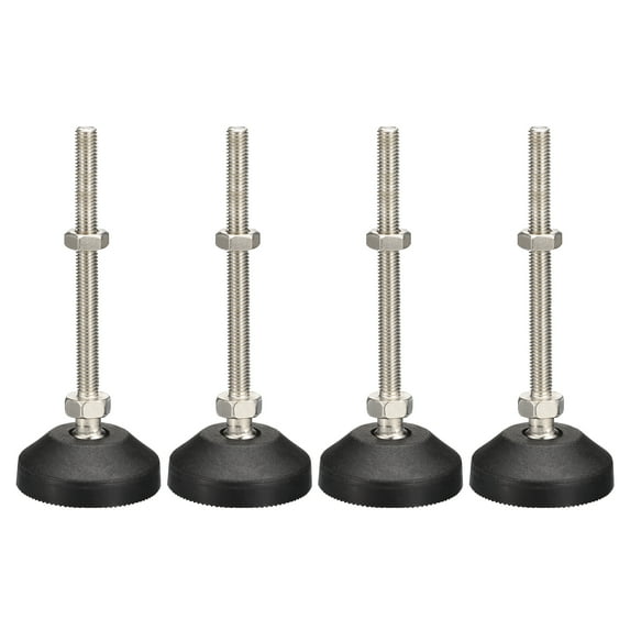 Furniture Levelers, 4 Pack M8x100x50mm Nylon Universal Leveling Feet, Adjustable Swivel Table Feet for Furniture