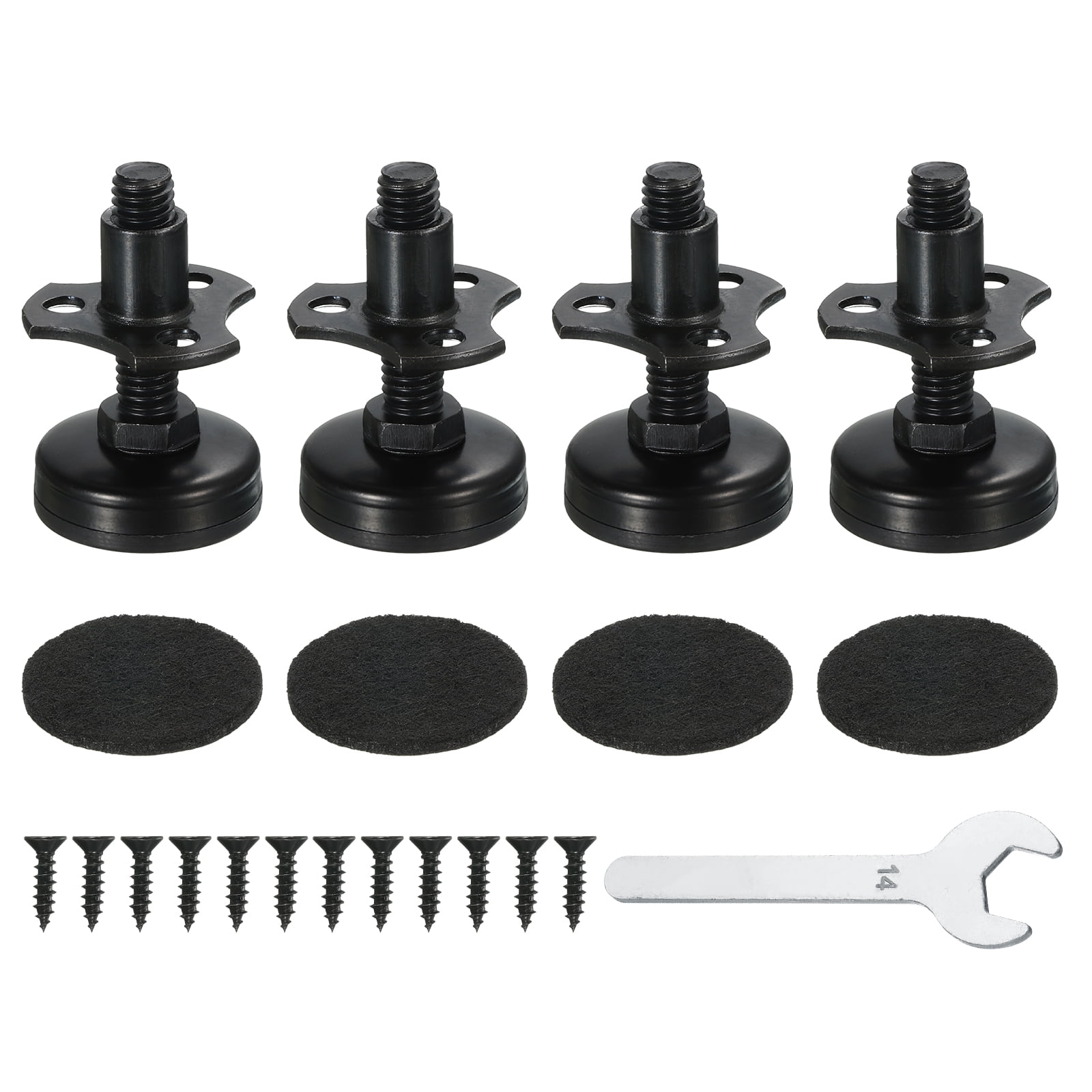 Furniture Levelers, 8Pcs 3/8''16 Adjustable Furniture Leveling Feet