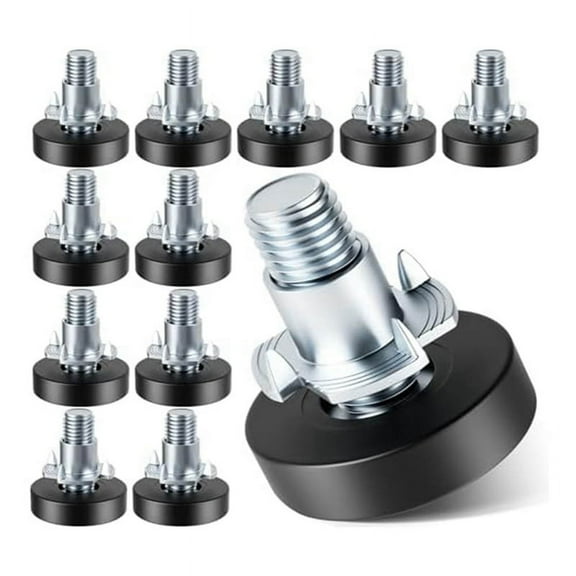 Furniture Leveling Feet with T-Nuts, 1/4In-20 UNC Thread Adjustable Levelers, Leg Levelers Table Screw on for Deak