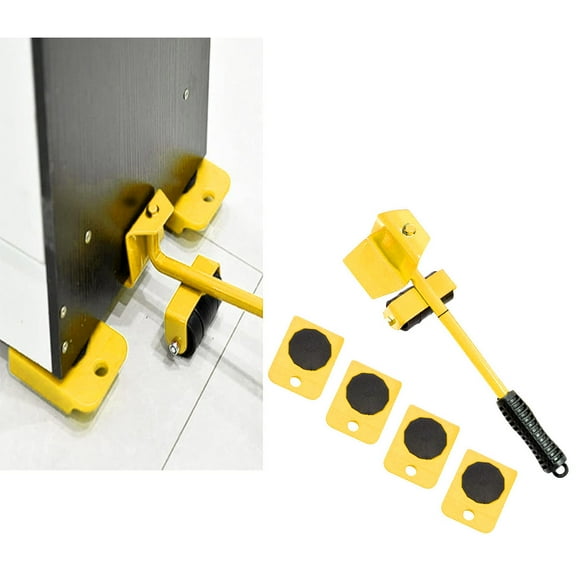 Furniture Lift Mover Tool Set with Adjustable Height Lifting Tool Lever & 4 Wheels, Furniture Mover Dolly Furniture Lifter Moving Sliders for Moving Heavy Furniture