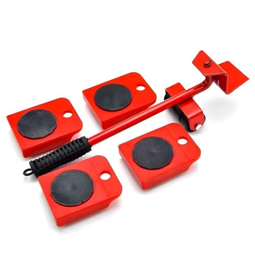 Furniture Lift Mover Tool Set-Furniture Movers with Wheels,Furniture Lift Mover Tool Set,Furniture Dolly 4 Wheels,360° Rotation Furniture Mover Dolly with Lifter for Refrigerator,Sofa,Cabinet