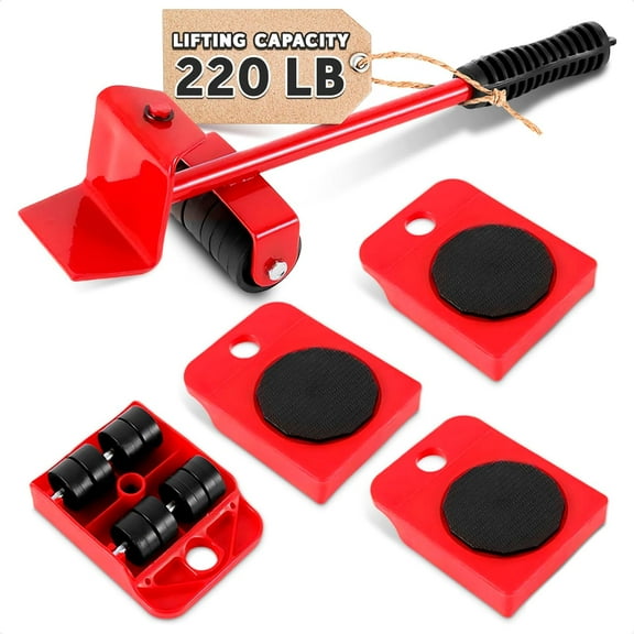 Furniture Lift Mover Tool Set - Furniture Movers with Wheels Heavy Furniture Moving Sliders Appliance Rollers Heavy Duty Furniture Lifter and Sliders Kit - Furniture Movers Sliders Appliance Movers