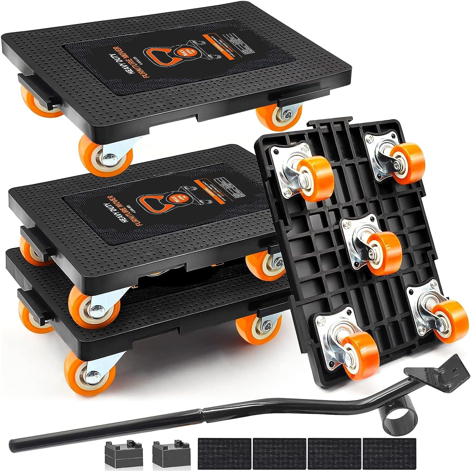 Furniture Lifter Movers Tool Set, 360° Rotation Furniture Dolly Heavy