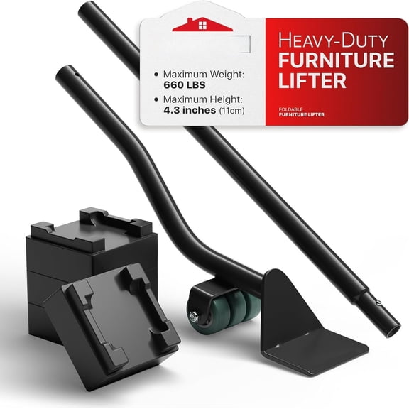 Furniture Lifter Tool - Furniture Jack Lifting Tool to Lift Furniture Easily - Appliance Lifter with 4.3" Adjustable Height - Jack to Lift Furniture Easily with No Effort